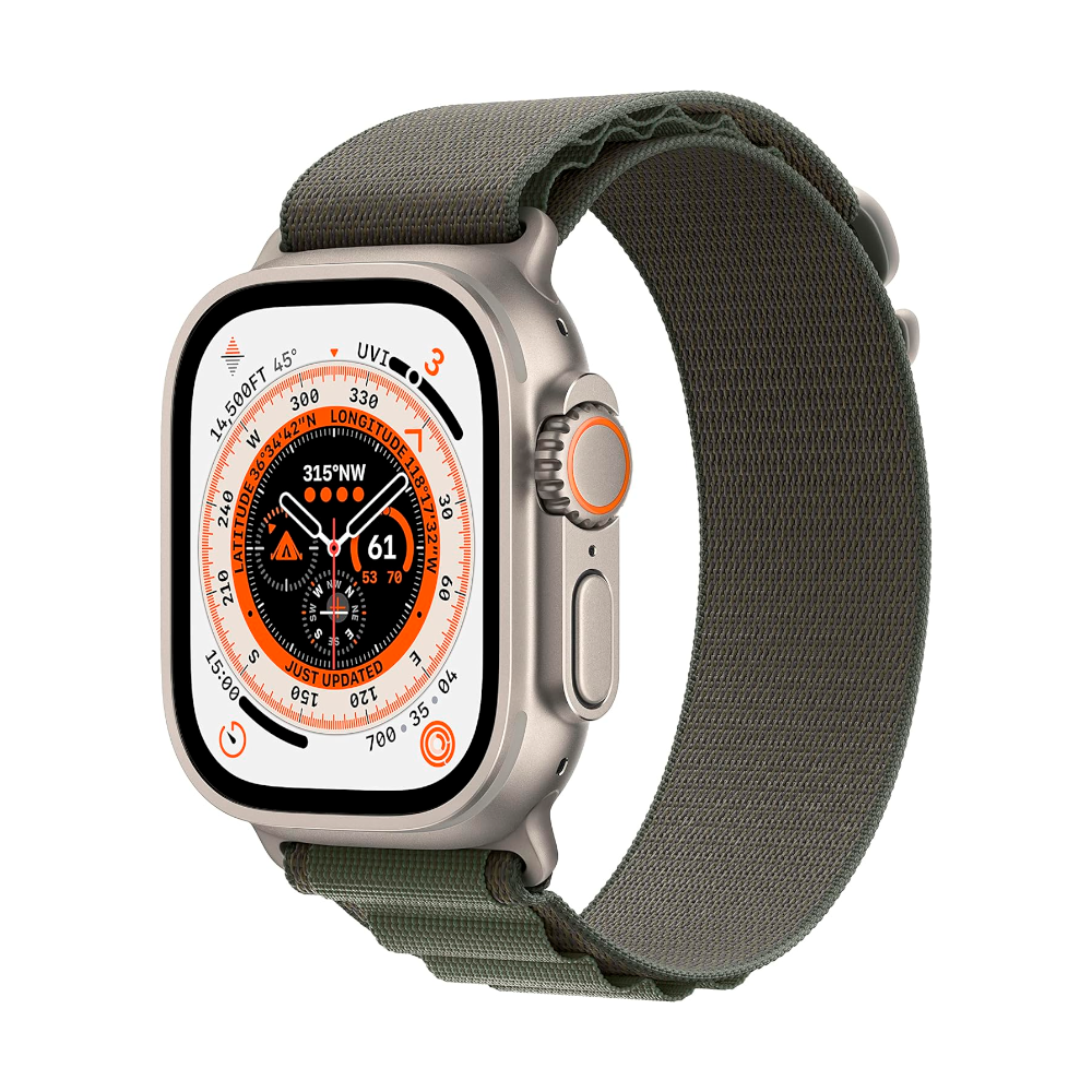Apple Watch Ultra 49mm Titanium Natural Correa Verde (Reacondicionado Excelente)